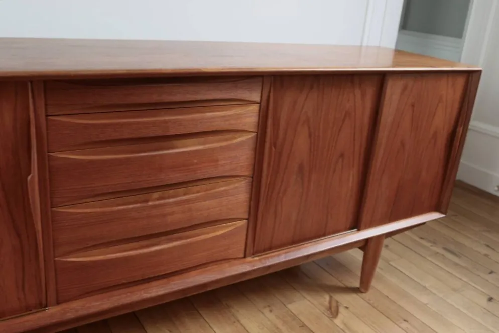 Enfilade scandinave vintage en teck Arne Vodder, 1960