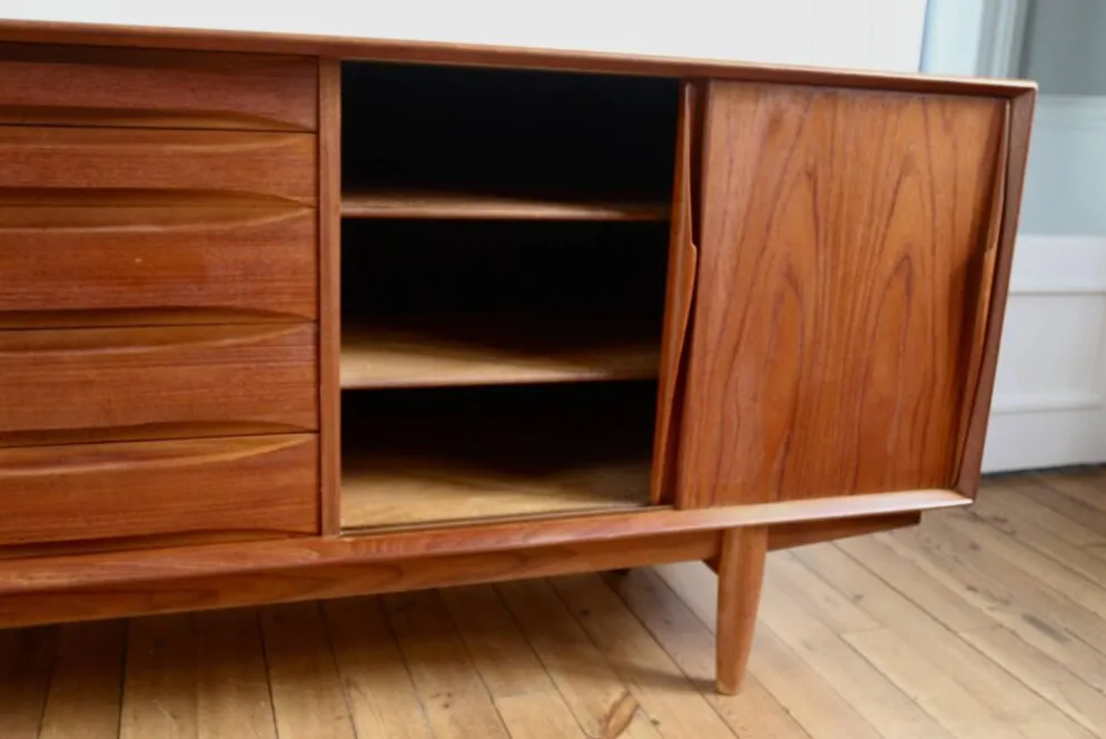 Enfilade scandinave vintage en teck Arne Vodder, 1960