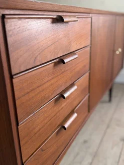 Enfilade scandinave vintage en Teck, 1960s
