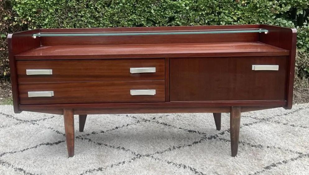 Enfilade tv en teck des années 60-70