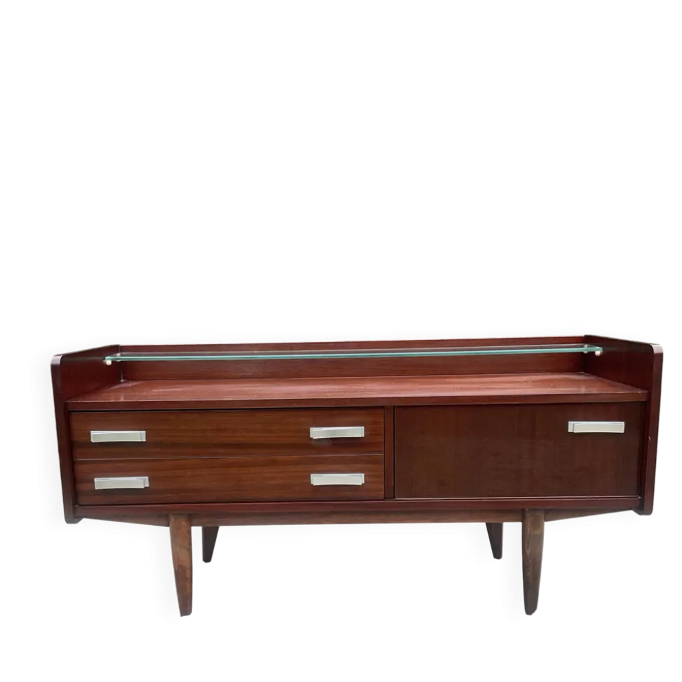 Enfilade tv en teck des années 60-70