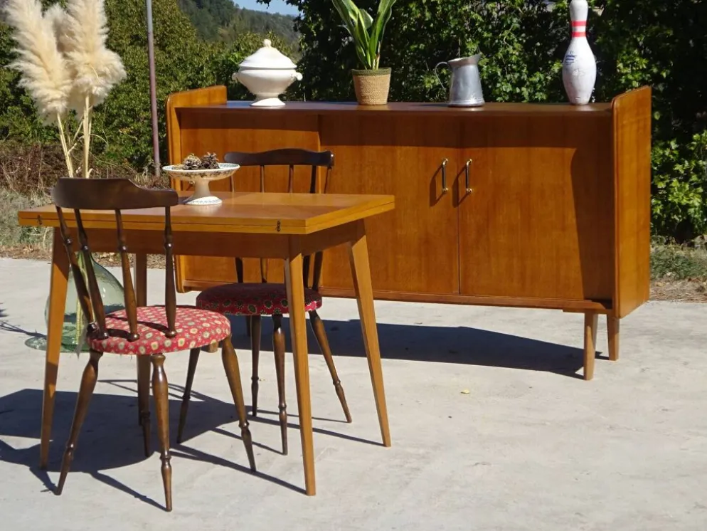 Enfilade vintage aux pieds compas par SAM