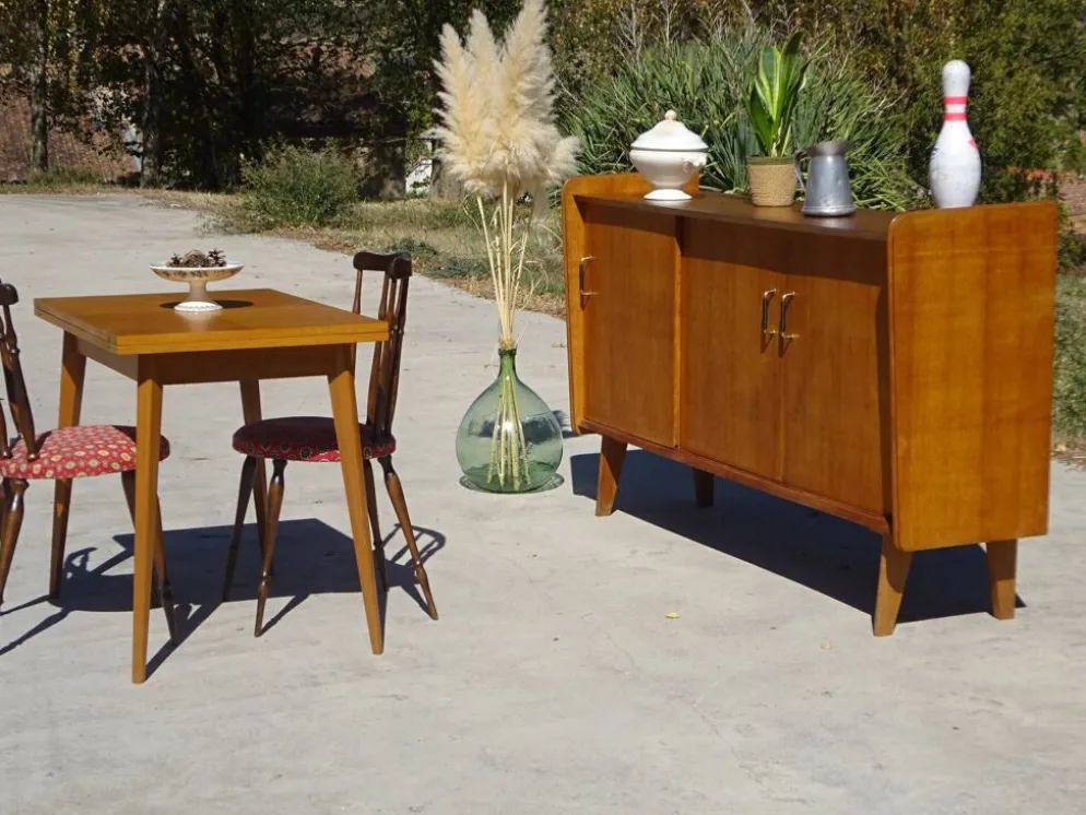 Enfilade vintage aux pieds compas par SAM