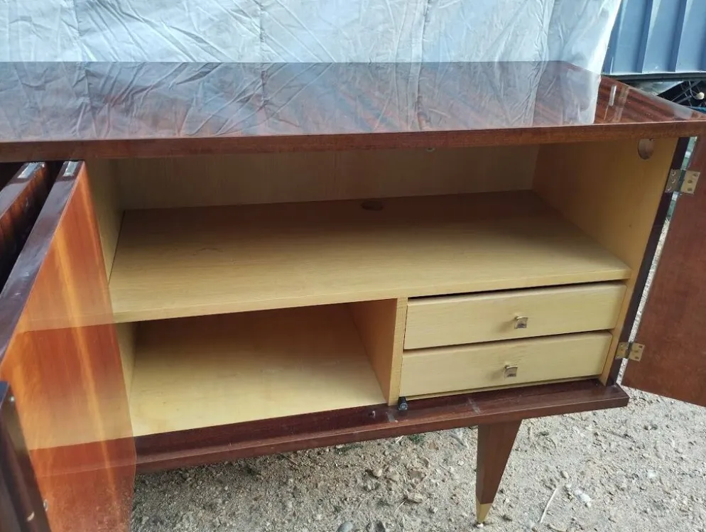Enfilade Vintage d'Exception en Acajou « Cancale » – SRM – 1962