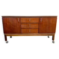 ✨ Enfilade vintage en bois – 3 tiroirs, 2 portes – Mobilier rétro ✨