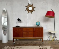 ✨ Enfilade vintage en bois – 3 tiroirs, 2 portes – Mobilier rétro ✨