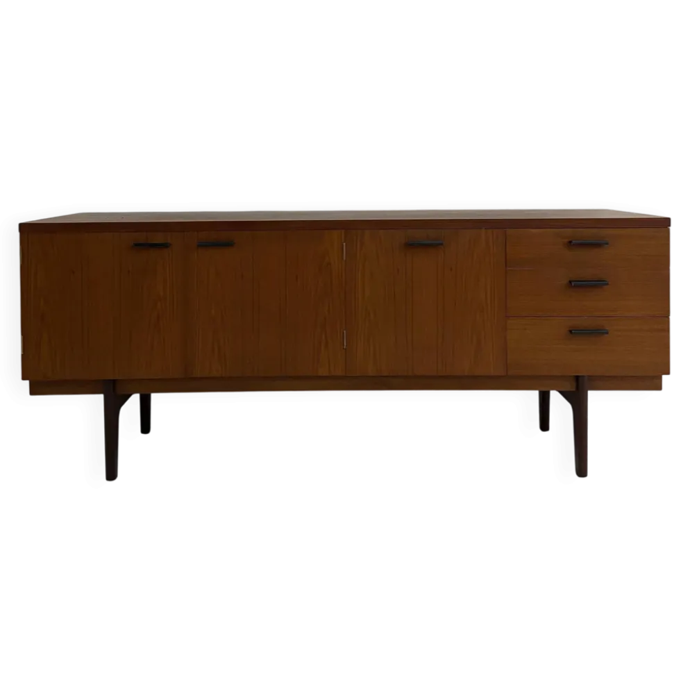 Enfilade vintage Uniflex scandinave en teck – années 60