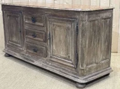 Enfilade XVIIIème en chêne avec dessus peint façon marbre