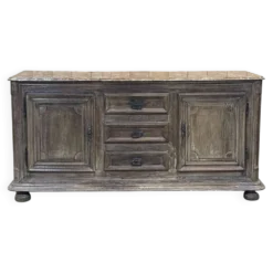 Enfilade XVIIIème en chêne avec dessus peint façon marbre