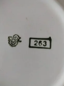 Ensemble 4 assiettes creuses vintage bleu marine
