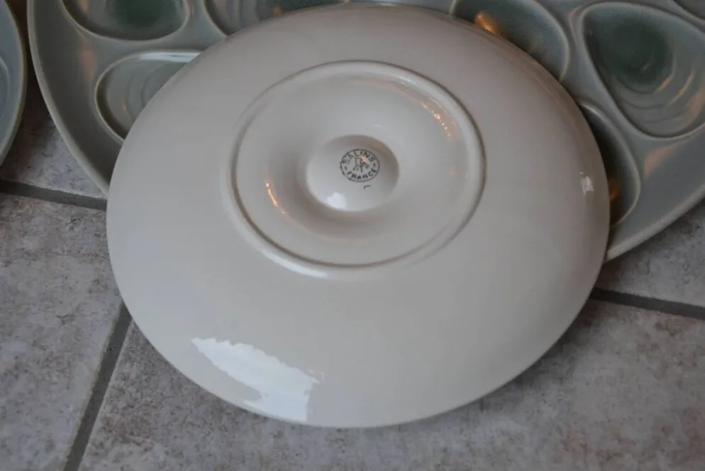 Ensemble assiettes et plat à huîtres Salins