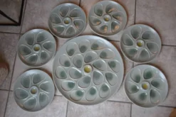 Ensemble assiettes et plat à huîtres Salins