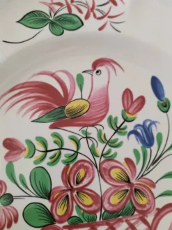 Ensemble 6 assiettes oiseaux et coqs