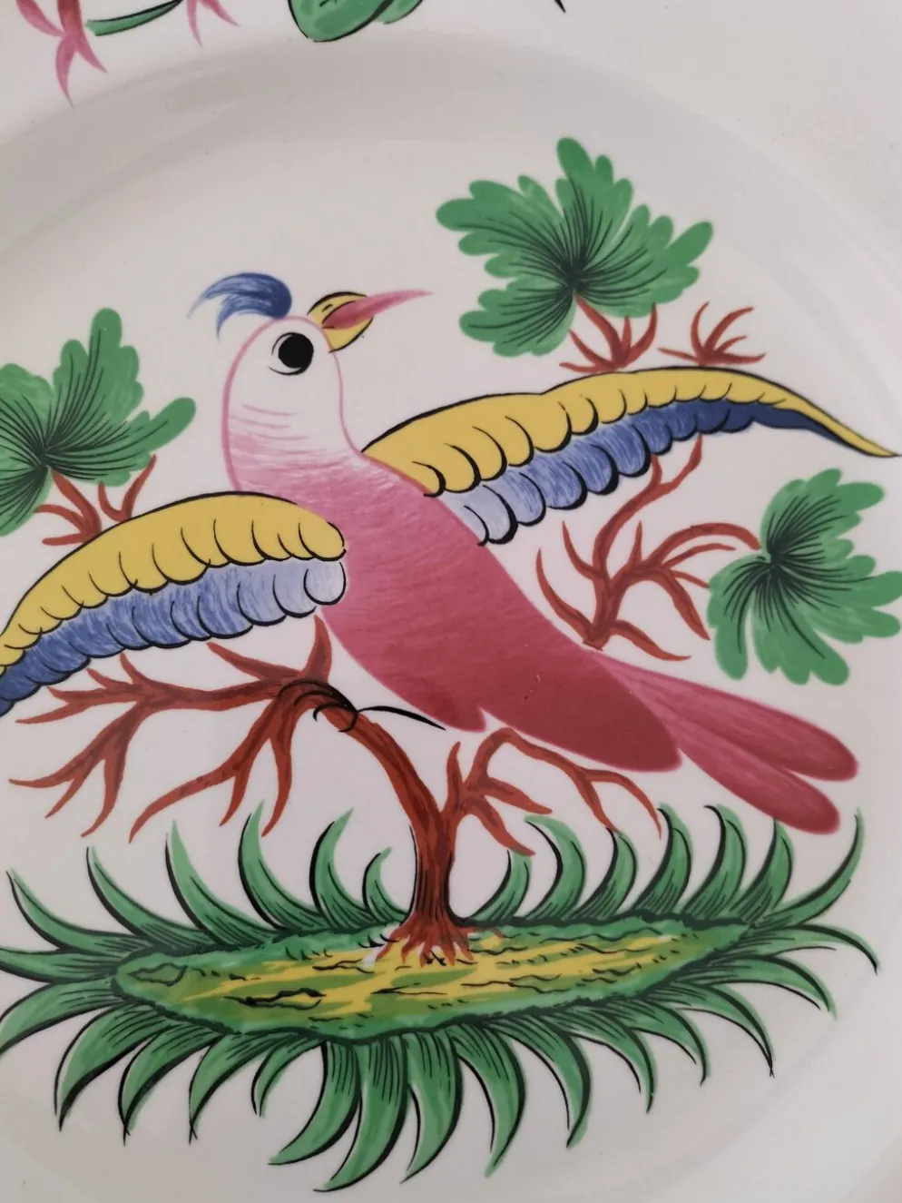 Ensemble 6 assiettes oiseaux et coqs