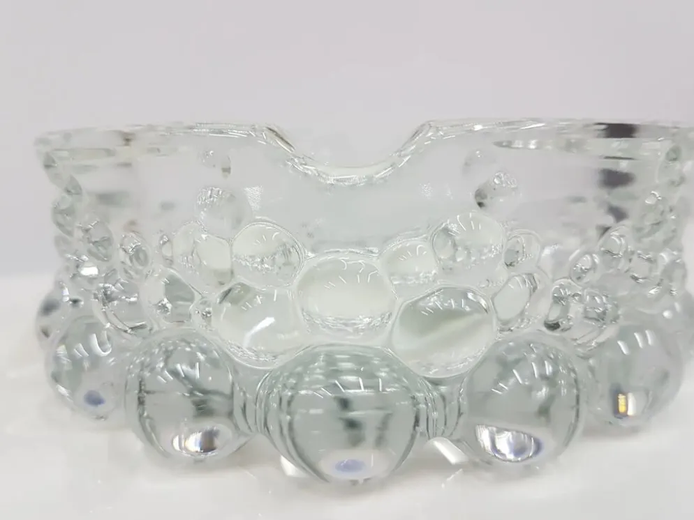 Ensemble Bolero Bubble de 12 pièces, en verre cristal transparent, Walther Glas, Allemagne, 197