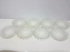 Ensemble Bolero Bubble de 12 pièces, en verre cristal transparent, Walther Glas, Allemagne, 197