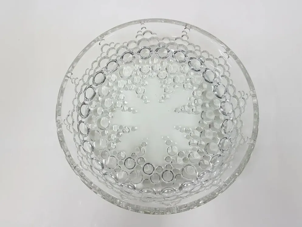 Ensemble Bolero Bubble de 12 pièces, en verre cristal transparent, Walther Glas, Allemagne, 197