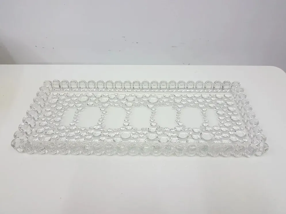 Ensemble Bolero Bubble de 12 pièces, en verre cristal transparent, Walther Glas, Allemagne, 197