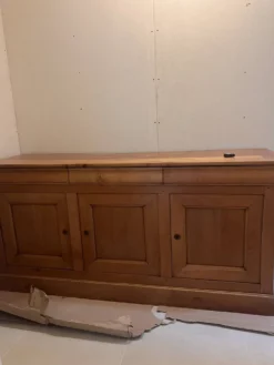 Ensemble buffet-vaisselier en Merisier Massif de style Louis Philippe