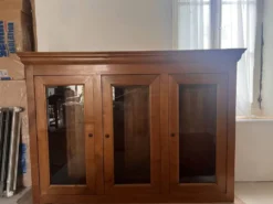 Ensemble buffet-vaisselier en Merisier Massif de style Louis Philippe