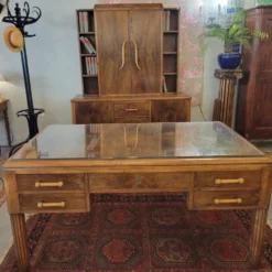 Ensemble bureau et bibliothèque art-déco