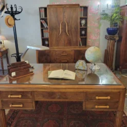 Ensemble bureau et bibliothèque art-déco