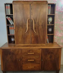 Ensemble bureau et bibliothèque art-déco