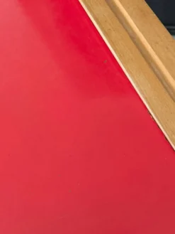 Ensemble bureau et chaise enfant rouge vintage