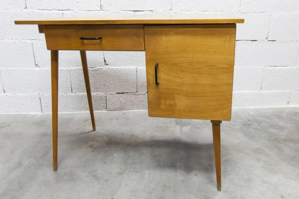 Ensemble bureau et chaise "Oeil" Baumann 1960