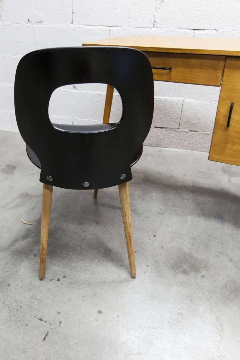 Ensemble bureau et chaise "Oeil" Baumann 1960