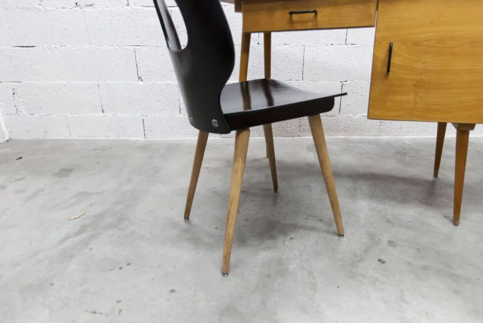 Ensemble bureau et chaise "Oeil" Baumann 1960
