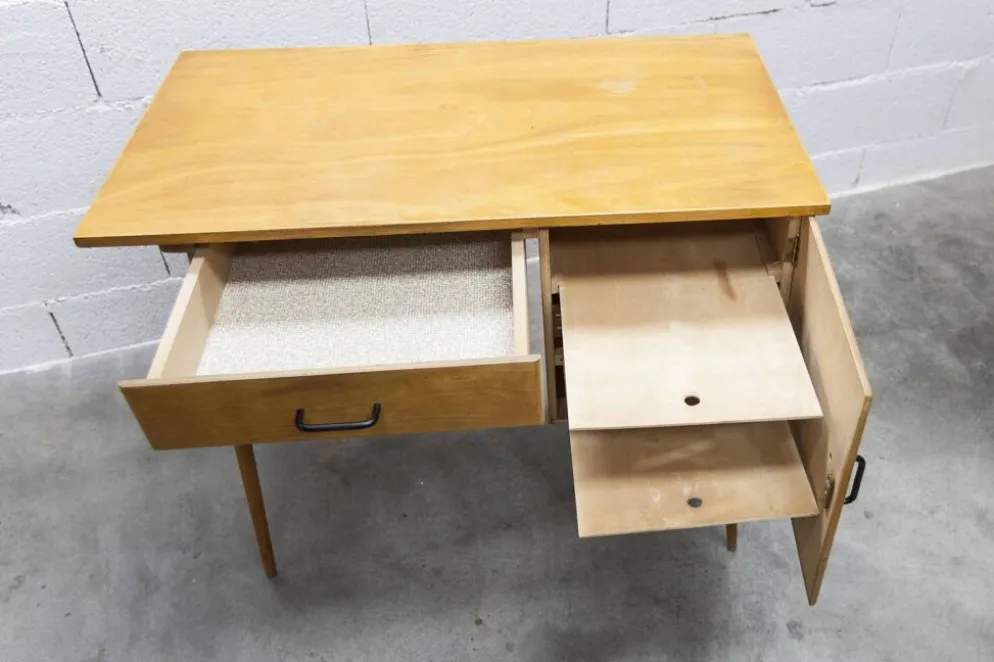 Ensemble bureau et chaise "Oeil" Baumann 1960