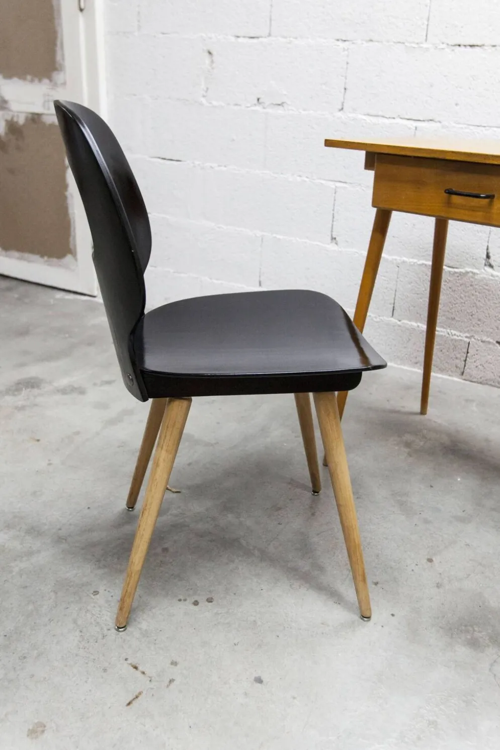 Ensemble bureau et chaise "Oeil" Baumann 1960