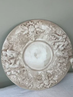 Ensemble Capodimonte – Coupe sur piédouche et plat décoratif
