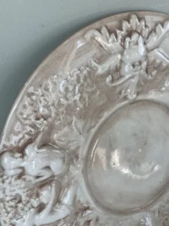 Ensemble Capodimonte – Coupe sur piédouche et plat décoratif