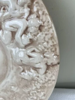 Ensemble Capodimonte – Coupe sur piédouche et plat décoratif