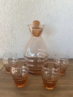 Ensemble carafe et 4 verres