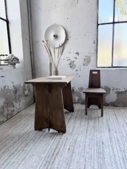 Ensemble chaise bureau brutaliste 1950