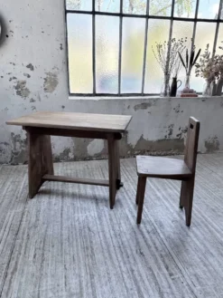Ensemble chaise bureau brutaliste 1950