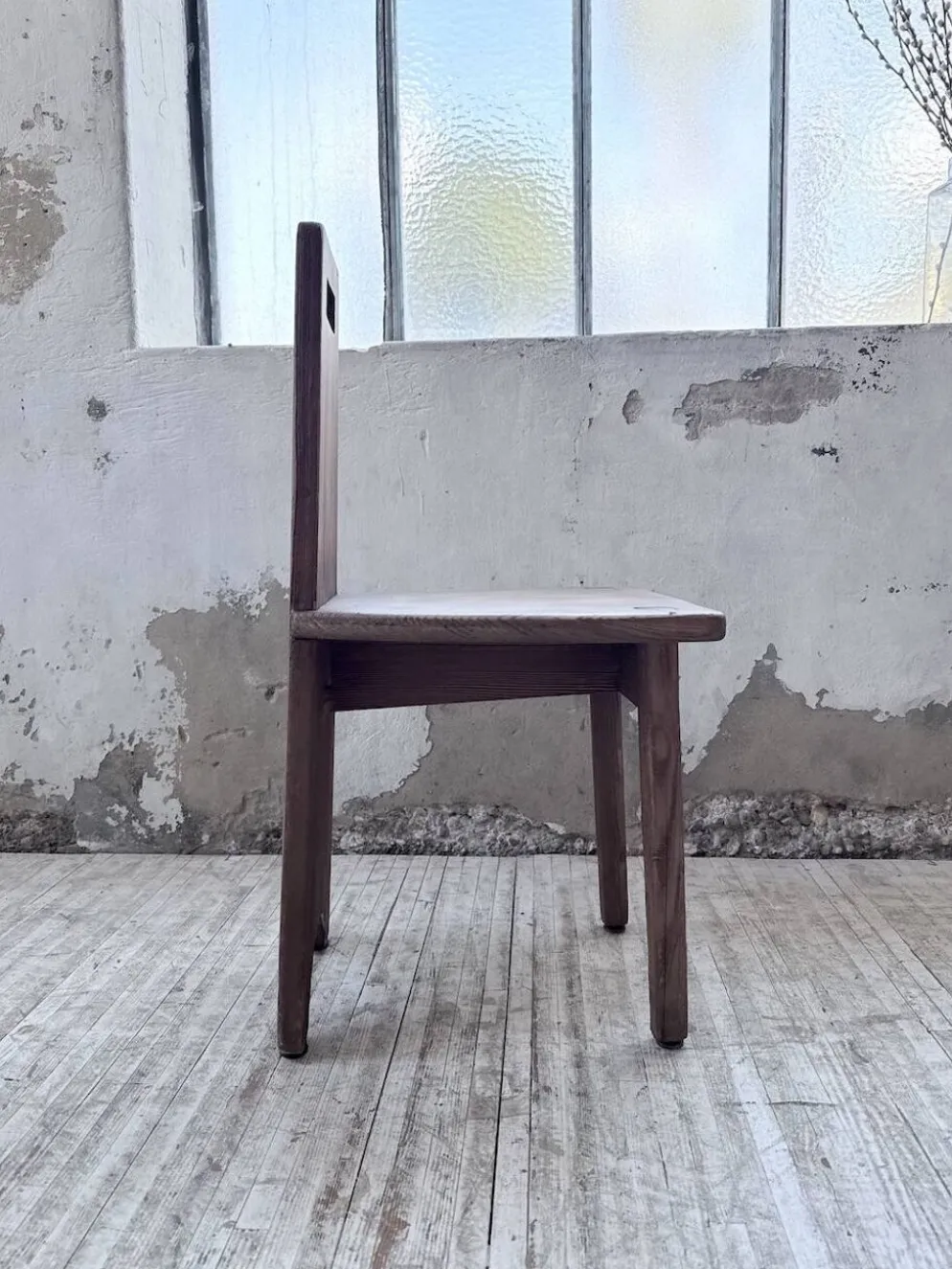 Ensemble chaise bureau brutaliste 1950