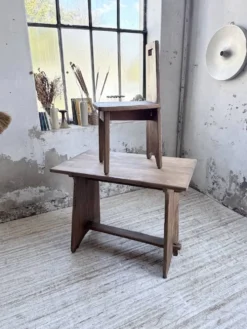 Ensemble chaise bureau brutaliste 1950