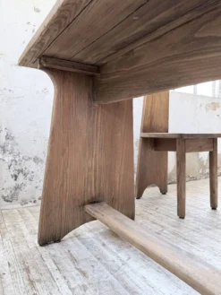 Ensemble chaise bureau brutaliste 1950