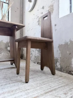 Ensemble chaise bureau brutaliste 1950