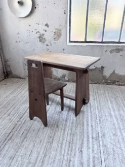 Ensemble chaise bureau brutaliste 1950
