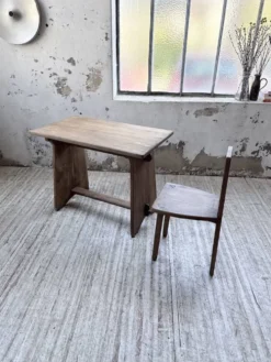 Ensemble chaise bureau brutaliste 1950