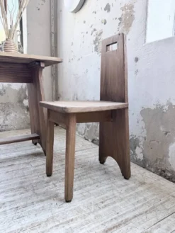 Ensemble chaise bureau brutaliste 1950