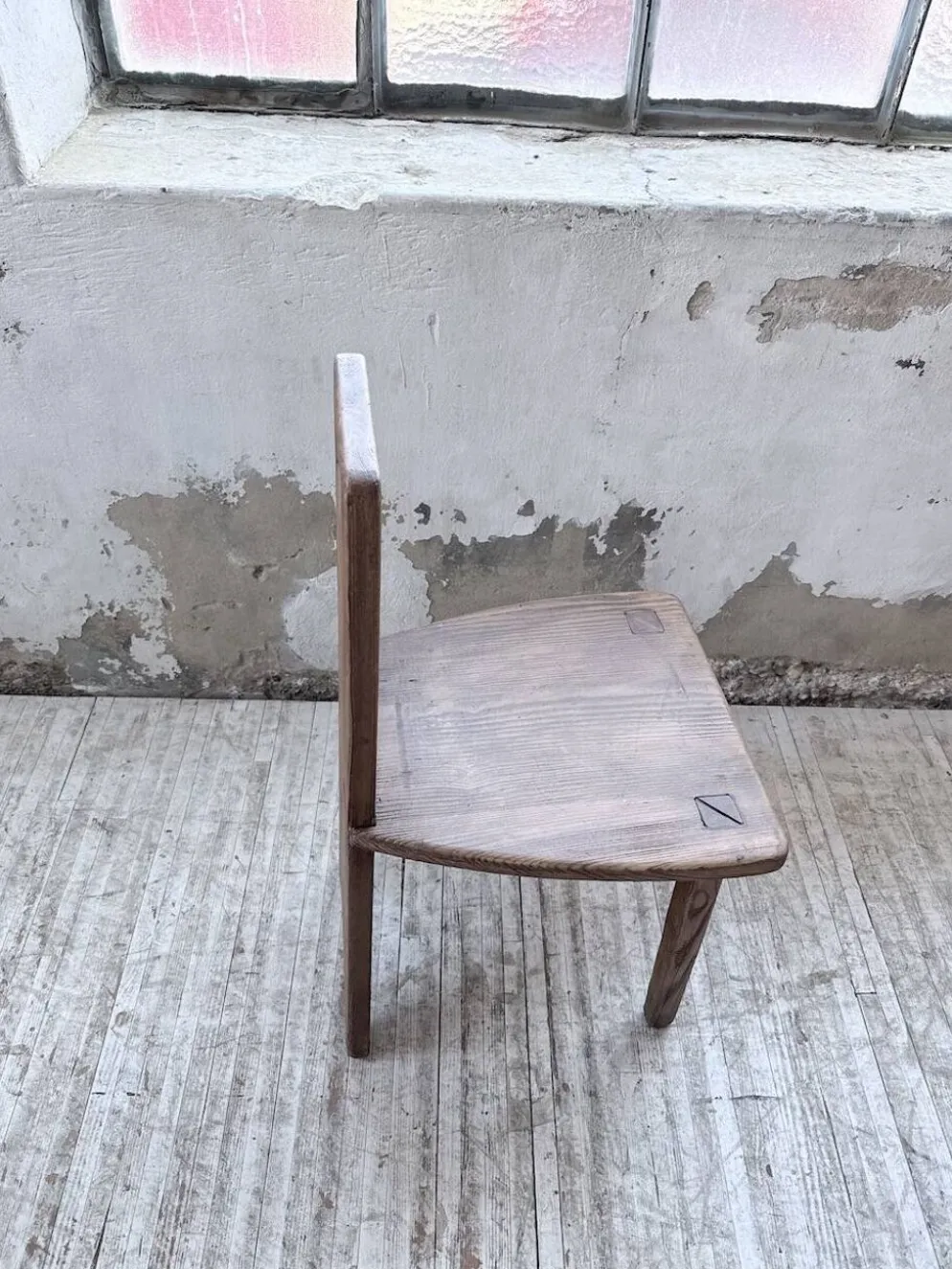 Ensemble chaise bureau brutaliste 1950