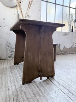 Ensemble chaise bureau brutaliste 1950