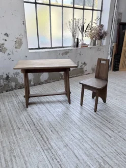 Ensemble chaise bureau brutaliste 1950