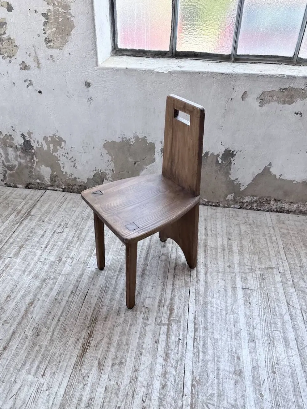 Ensemble chaise bureau brutaliste 1950